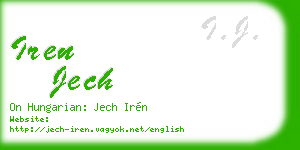 iren jech business card