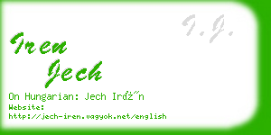 iren jech business card